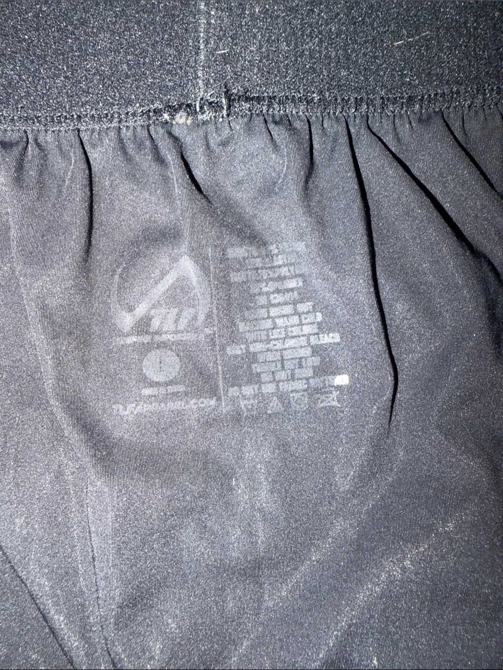 Men's Two-Tone Athletic Running Shorts in Black & White - Picture 7 of 7